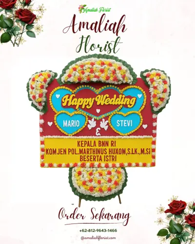 Karangan Papan Bunga Pernikahan di Kedokanbunder Wetan